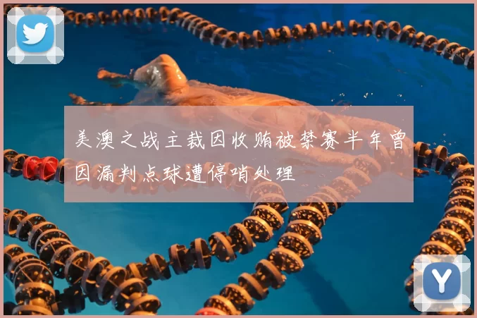 美澳之战主裁因收贿被禁赛半年曾因漏判点球遭停哨处理